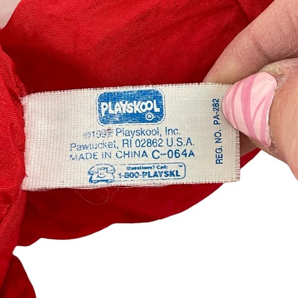 Playskool Sesame Street Elmo Plush 16" Vintage 1992 Nylon Red Parachute Fabric - Picture 5 of 6